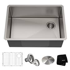 Sterling kohler carthage undermount stainless steel 32 in. 27 Undermount 16 Gauge Stainless Steel Single Bowl Kitchen Sink