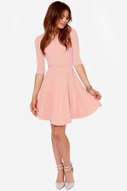 Four Square Double Dog Diner Cherry Pink Dress Casual Trendy Dresses Light Pink Dress