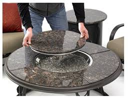 Outdoor Greatroom Granite 42 Inch Round Gas Fire Pit Table Concrete Fire Pits Fire Pit Coffee Table Gas Fire Pit Table Round Fire Pit Table