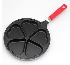 Mastermade Aluminum Heart Shaped 5 Cup Frying Pan Non Stick Egg Cooker Pan Home Kitchens Heart Shapes Pan