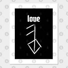 The rune of love calmly gain the energy of love from everywhere in the universe and attract it into your life. Love Viking Rune Symbol Viking Runes Affiche Et Impression D Art Teepublic Fr
