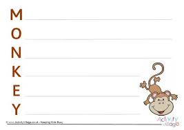 Monkey Acrostic Poem Printable New Year Coloring Pages Acrostic Poem Acrostic