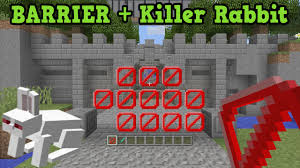 As you can see in the example above, only when you position your pointer on the barrier can you see its outline. Minecraft Xbox 360 One Hidden Features Barrier Block Killer Rabbit Youtube