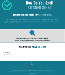 Firebird handmade kitchen sink ks0101. Correct Spelling For Kitchen Sink Infographic Spellchecker Net