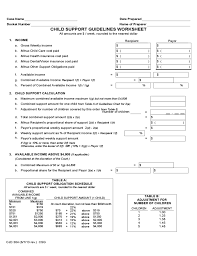 child support calculation worksheet laveyla com