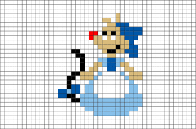 Cinderella Mouse Pixel Art Pixel Art Pixel Art Design Pixel Art Templates