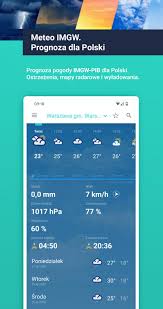 Get the full meteo.imgw.pl analytics data and market share drilldown here. Meteo Imgw Prognoza Dla Polski Oficjalna Aplikacja Mobilna Imgw Pib Juz 4 Sierpnia W Sklepie Google Instytut Meteorologii I Gospodarki Wodnej Panstwowy Instytut Badawczy