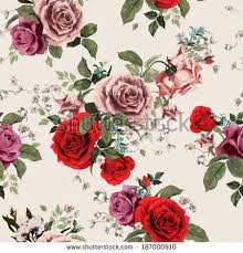 Seamless Floral Pattern With Of Red And Pink Roses On Light Background Watercolor Vector Illustration Floral Wallpaper Vector Flowers Floral Pattern