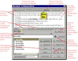 Microspell Help Spell Check Dialog