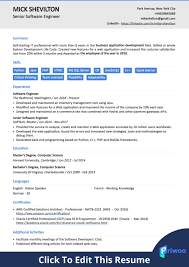 Software Engineer Resume Example Best Action Verbs Skills Priwoo