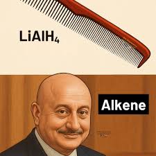 When lithium aluminum hydride tries to reduce an alkene