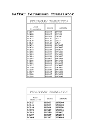 Electrical characteristics (ta = 25°c unless otherwise noted). Daftar Persamaan Transistor Pdf
