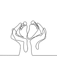 Baby Feet Baby Feet Art Simple Line Drawings Outline Art