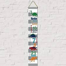 Amazon Com Dinosaur Birth Information Canvas Growth Chart