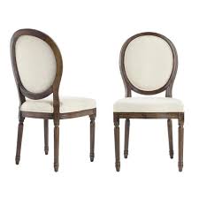 home decorators collection ellington haze wood upholstered dining chair with rounded back ivory seat set of 2 19 in w x 38 in h pjc685 297004 the home d round back dining