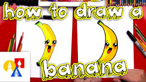 All you need is a marker your background could include more funny fruit or even a beach! How To Draw Cartoon Banana Youtube