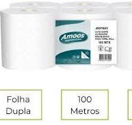 Papel Toalha de Mão Auto-corte Cativo Amoos - 100 mt (6 ...