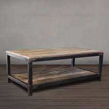 Reclaimed Wood And Metal Coffee Table Two Tier Free Shipping Jw Atlas Wood Co Coffee Table Wood Coffee Table Metal Coffee Table