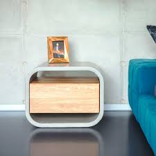 Matching oak tv unit, oak coffee table and oak dining table parquet furniture. Contemporary Bedside Table Opus Secreto Co33 Oak Concrete Rectangular