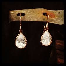 Bird A La Mode Gomi Teardrop Cz Earings Outfit Accessories Earrings Jewelry