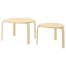 1980s american vintage birch coffee and cocktail tables. Svalsta Nest Of Tables Set Of 2 Birch Veneer Ikea