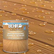 Check spelling or type a new query. Behr Deckplus Semi Transparent Waterproofing Stain And Sealer Penetrating Oil In Cedar Nat The Home Depot Canada