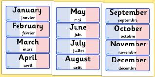 Riou / getty images writers spend years rearranging 26 letters of the alphabet, novelist richard pri. French Months Of The Year Word Cards English Translation