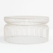 Spoke Marble White Metal Coffee Table In 2020 Coffee Table Crate And Barrel Coffee Table Metal Coffee Table