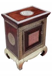 A bedside chest includes 2 or 3 drawers which provide extra storage. Indian Bedside Table Kalpana Oriental Cabinets And Storage Oriental Bedside Tables