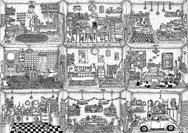The Whole House Illustration Print Vw Art Colorful Pictures