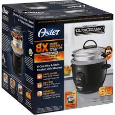 Black And Decker 6 Cup Rice Cooker And Steamer Instructions Oster Duraceramic Titanium Infused 6 Cup Rice And Grain Cooker With Steamer Walmart Com Walmart Com