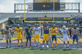 Wvu Football Mountaineers Unveil New Uniforms At Gold Blue Game Wvu Gameday Wvgazettemail Com Gear up for 2020 college football season by browsing officially licensed west virginia apparel and gear offered at fanatics.