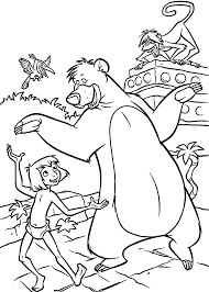 Some of the coloring page names are jungle book characters coloring, jungle book really giant size 30 x 40 inches, jungle scene coloring at colorings to and color, coloring, baloo save shanti and mowgli from shere khan in the jungle book coloring kids play color, king louie sitting on his. Baloo From The Jungle Book Coloring Pages For Kids Printable Free Jungle Coloring Pages Disney Coloring Pages Coloring Books