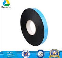 [Hot Item] Hot Selling Double Sided 1mm Black Foam Tape with Blue Release  Film