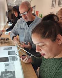 I use large format and medium format film cameras. Providing both a cover  and a presence for whatever or whomever I might encounter, the camera's  generosity extends to my content.” — Lynne