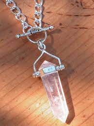 Crystal Quartz Double Pendulum Necklace Ultimate Power Stone Etsy Quartz Crystal Jewelry Quartz Crystal Crystals