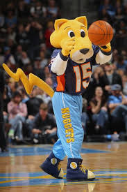 Denver nuggets mascot rocky the mountain lion's motionless body was lowered from the pepsi center ceiling last night before their home opener. Denver Nuggets Mascot Rocky The Mountain Lion Mascot Denver Nuggets Fantasy Basketball