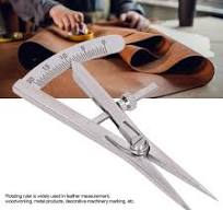 Leather Compass Tool Precision Marking Gauge For Leather & Woodworking -  Adjustable Stainless Steel Compass Tool (Screw Lock Type) Leather Wing ...