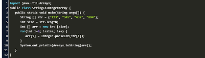 The #include is a preprocessor command that tells the compiler to include the contents of stdio.h (standard input and output). Convert A String Into Integer Array Code Example