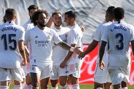 Karim benzema punishes la liga's bottom side with late strike at the luca zidane makes his first appearance of the season in goal for real madrid former manchester city teen brahim diaz makes his first real start in attack Hasil Real Madrid Vs Huesca Hazard Cetak Gol Los Blancos Menang Halaman All Kompas Com