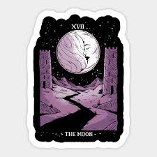 Tarot cards are a form of divination, which literally means working with the divine, or your higher self, which is the ultimate purpose of tarot cards, just like yoga. The Moon 13 Tarot Occult Tarot Cards Tarot Cards Sticker Teepublic