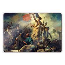 Die freiheit führt das volk gemälde von delacroix französische revolution 1789. Kunstdruck Eugene Delacroix Die Freiheit Fuhrt Das Volk Auf Glas Als Dekoration Wall Art De