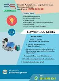We did not find results for: Informasi Lowongan Kerja Editor Buku Fakultas Tarbiyah Dan Ilmu Keguruan Ftik