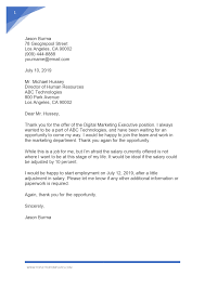 If you send a hard copy letter, format it like a business letter with your contact information at the top. How To Acknowledge A Job Offer Through Email Career Cliff