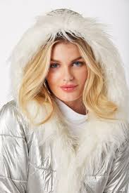 Launi Ursula Black Padded Faux Fur Hooded Coat Grey Faux Fur Hooded Jacket  Sales