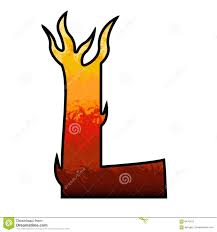 Apprend l'alphabet en allemand avec une chanson bavaroise. Flames Alphabet Letter L Illustration 6476153 Megapixl