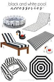 Black And White Striped Pool Umbrella Black And White Swimming Pool Accessories Cuckoo4design White Outdoor Furniture Pool Accessories Swimming Pool Accessories