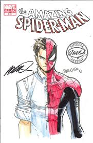 Draw a slightly curved torso. Amazing Spider Man 648 Convention Sketch In Scott Guenther S Blank Variant Cover Sketches Comic Art Gallery Room