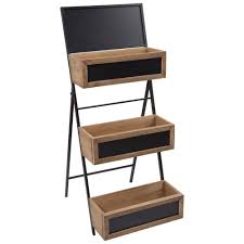 Meuble De Rangement 3 Paniers En Metal Noir Avec Ardoise Maisons Du Monde Panier Metal Meuble Rangement Mobilier De Salon