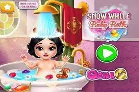Click on the different objects to see what they do for the bathing baby. Snow White Baby Bath Games Play Online Free Atmegame Com
